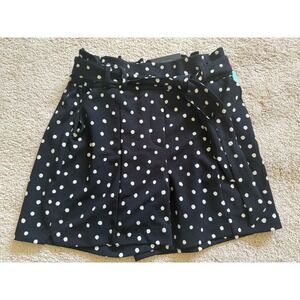 Maurice's High Rise Belted Black And White Polka Dotted Shorts Size Medium